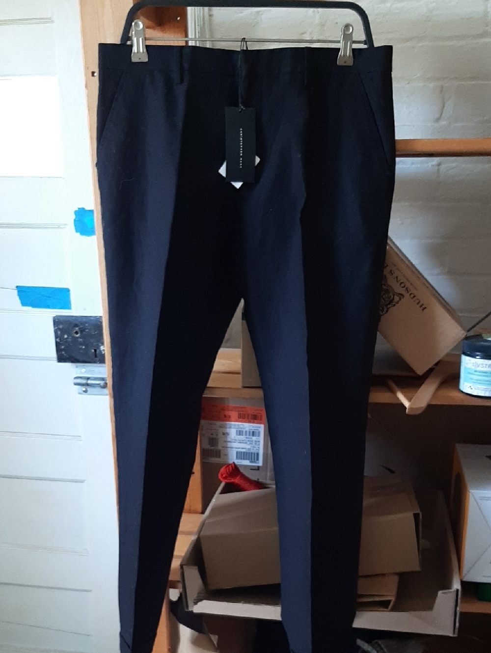 Nwt Men's CHRISTOPHER KANE PANTS BLACK COTTON SZ 50